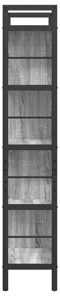 Könyvespolc Szürke Sonoma 75 x 30 x 156 cm Faanyag