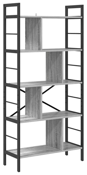 Könyvespolc Szürke Sonoma 75 x 30 x 156 cm Faanyag