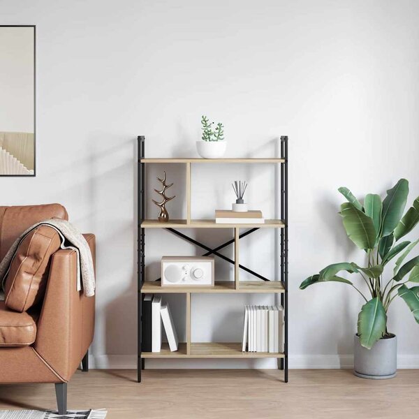 Könyvespolc 7 szintes 75 x 30 x 123,5 cm Szerelt Fa