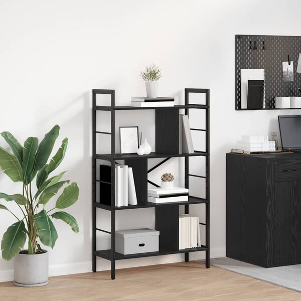 Könyvespolc Fekete tölgy 75 x 30 x 123,5 cm Faanyag