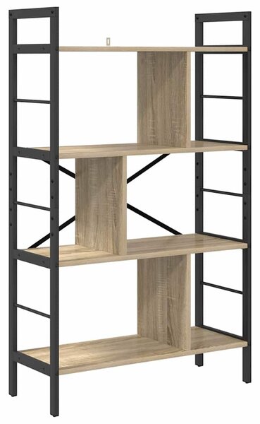 Könyvespolc 7 szintes 75 x 30 x 123,5 cm Szerelt Fa