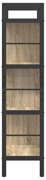 Könyvespolc 7 szintes 75 x 30 x 123,5 cm Szerelt Fa