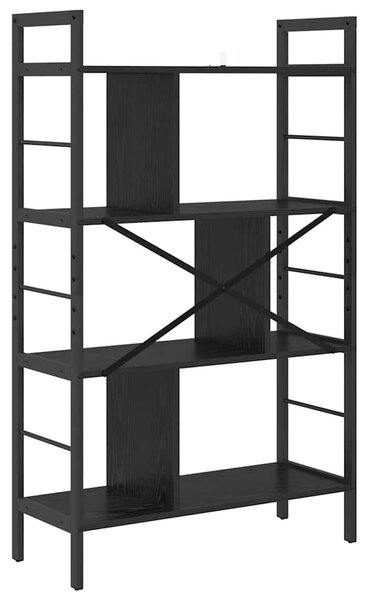Könyvespolc Fekete tölgy 75 x 30 x 123,5 cm Faanyag