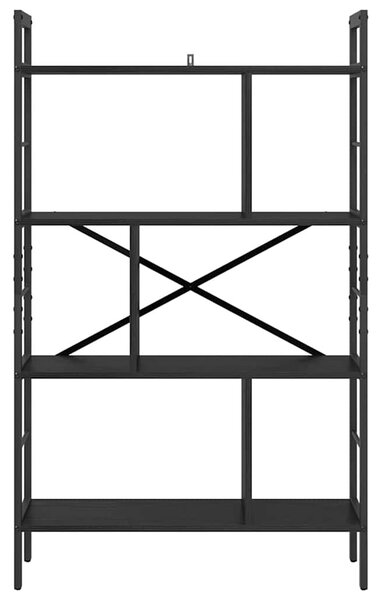 Könyvespolc Fekete tölgy 75 x 30 x 123,5 cm Faanyag