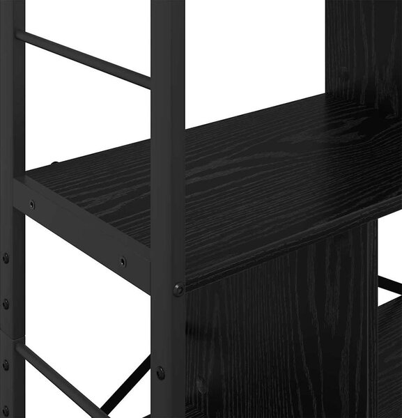 Könyvespolc Fekete tölgy 75 x 30 x 123,5 cm Faanyag