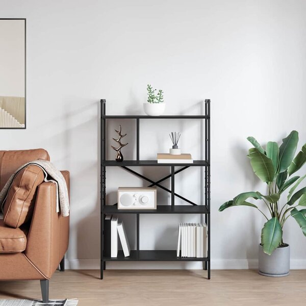 Könyvespolc Fekete tölgy 75 x 30 x 123,5 cm Faanyag
