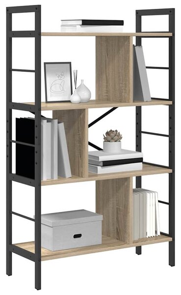 Könyvespolc 7 szintes 75 x 30 x 123,5 cm Szerelt Fa
