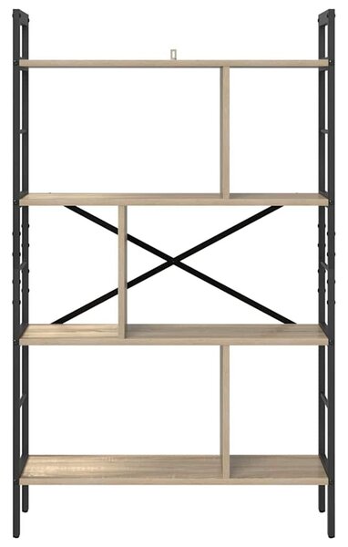 Könyvespolc 7 szintes 75 x 30 x 123,5 cm Szerelt Fa