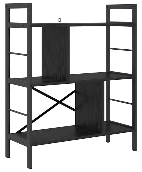 Könyvespolc Fekete tölgy 75 x 30 x 91 cm Faanyag