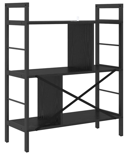 Könyvespolc Fekete tölgy 75 x 30 x 91 cm Faanyag