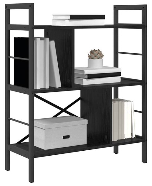 Könyvespolc Fekete tölgy 75 x 30 x 91 cm Faanyag