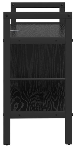 Könyvespolc Fekete tölgy 75 x 30 x 58,5 cm Faanyag