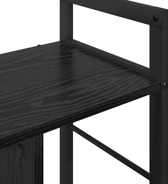 Könyvespolc Fekete tölgy 75 x 30 x 58,5 cm Faanyag