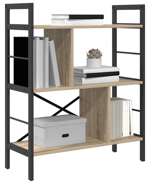 Könyvespolc Sonoma tölgy 75 x 30 x 91 cm Faanyag