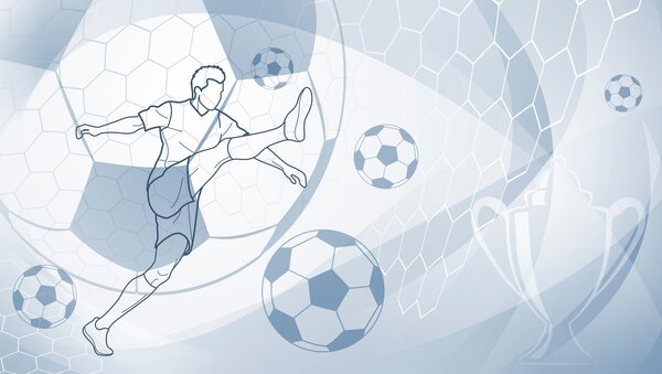 Fotótapéta Futballista és labdák, Fotótapéta tini szoba, Fotótapéta tini szoba futball, w04601 : Uwalls.hu