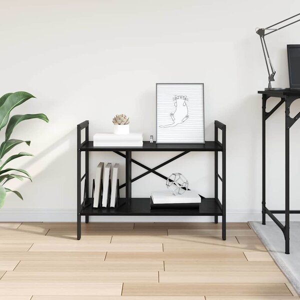 Könyvespolc Fekete tölgy 75 x 30 x 58,5 cm Faanyag
