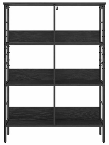 Könyvespolc Fekete tölgy 82 x 32 x 112 cm Faanyag