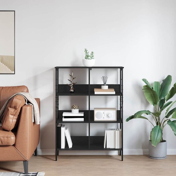 Könyvespolc Fekete tölgy 82 x 32 x 112 cm Faanyag
