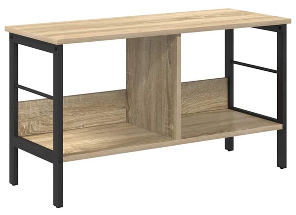 Könyvespolc 2 szintes 82 x 32 x 47 cm Szerelt Fa Sonoma tölgy