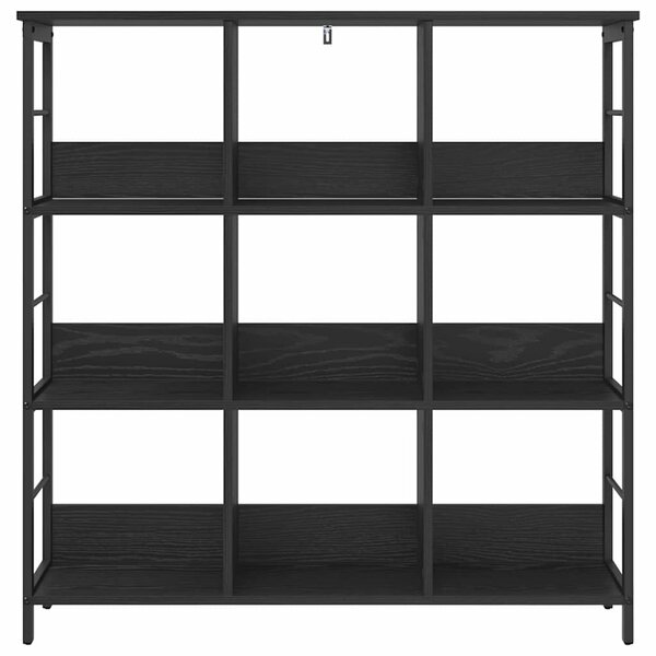 Könyvespolc Fekete tölgy 102 x 32 x 104,5 cm Faanyag