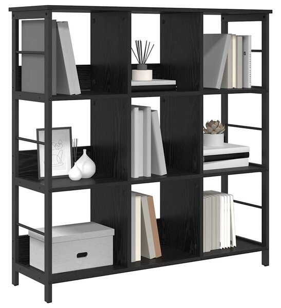 Könyvespolc Fekete tölgy 102 x 32 x 104,5 cm Faanyag