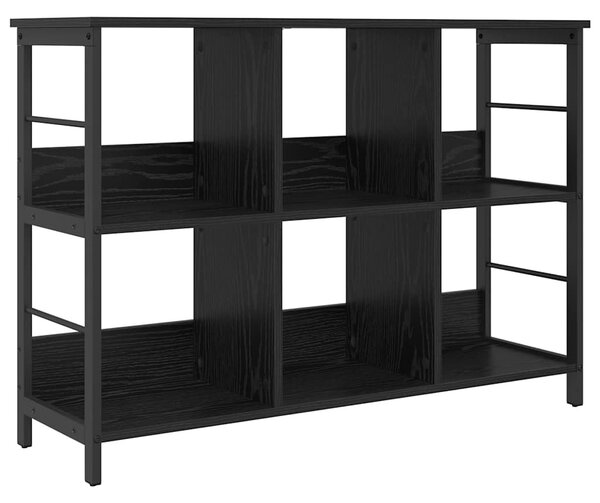 Könyvespolc Fekete tölgy 102 x 32 x 72,5 cm Faanyag