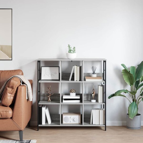 Könyvespolc 9 szintes 102 x 32 x 104,5 cm Szerelt Fa