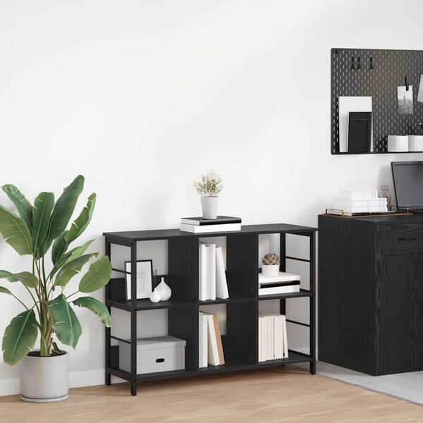 Könyvespolc Fekete tölgy 102 x 32 x 72,5 cm Faanyag