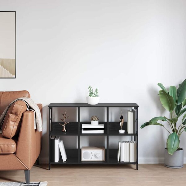 Könyvespolc Fekete tölgy 102 x 32 x 72,5 cm Faanyag