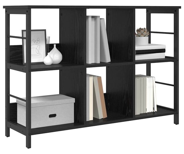 Könyvespolc Fekete tölgy 102 x 32 x 72,5 cm Faanyag