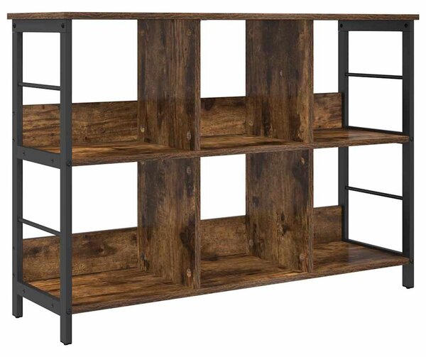 Könyvespolc 6 szintes 102 x 32 x 72,5 cm Szerelt Fa