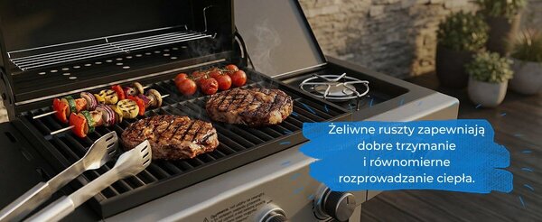Ravanson GO-3 Gázos Kerti grillsütő - Fekete
