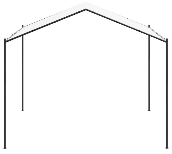 VidaXL Pavilon 4 x 4 x 2,6 m, Acél és poliészter, Fehér