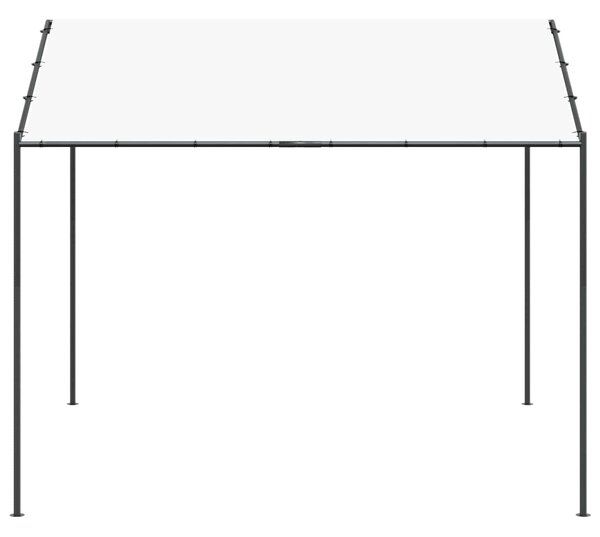 VidaXL Pavilon 4 x 4 x 2,6 m, Acél és poliészter, Fehér
