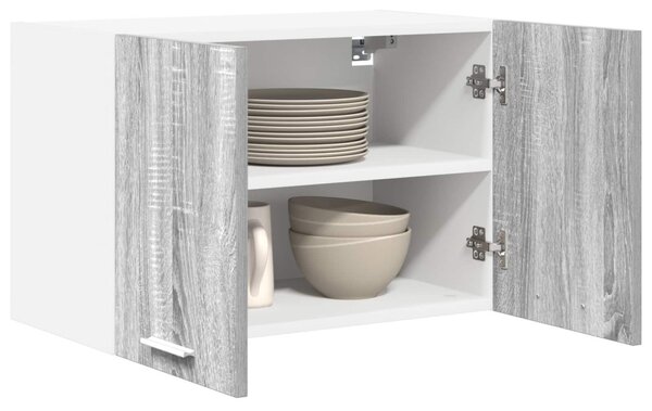 Függő szekrény 2 pcs Szürke Sonoma és fehér 60 x 31 x 40 cm