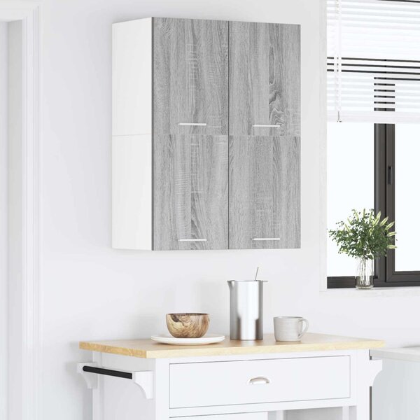 Függő szekrény 2 pcs Szürke Sonoma és fehér 60 x 31 x 40 cm