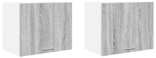 Függő szekrény 2 pcs Szürke Sonoma és fehér 50 x 31 x 40 cm
