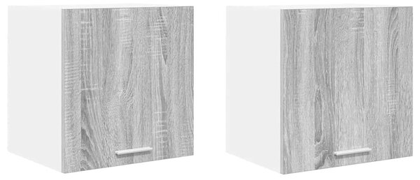 Függő szekrény 2 pcs Szürke Sonoma és fehér 40 x 31 x 40 cm