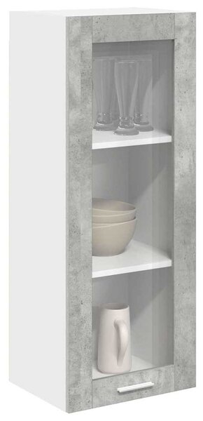 Függő szekrény tárolóval Beton Szürke 40 x 31 x 100 cm Faanyag