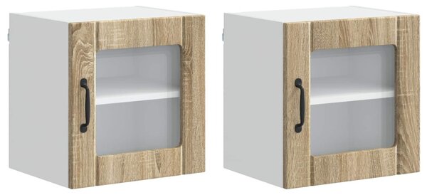 Konyhaszekrény 2 pcs Sonoma tölgy 40 x 31 x 40 cm Faanyag