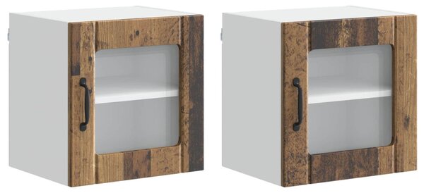 Konyhaszekrény 2 pcs Öreg fa 40 x 31 x 40 cm Faanyag
