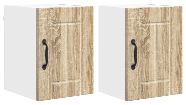 Konyhaszekrény 2 pcs Sonoma tölgy 30 x 31 x 40 cm Faanyag