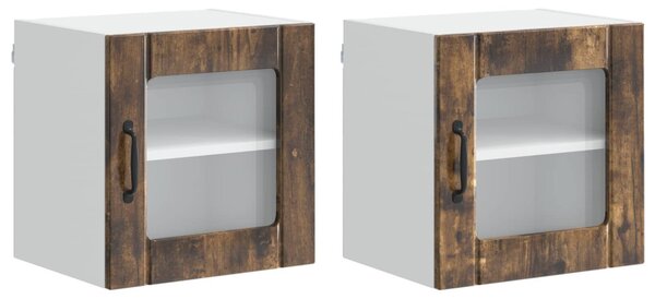 Konyhaszekrény 2 pcs Füstölt tölgy 40 x 31 x 40 cm Faanyag
