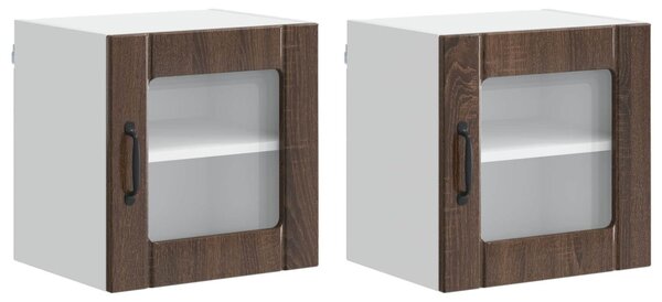 Konyhaszekrény 2 pcs Barna Tölgy 40 x 31 x 40 cm Faanyag