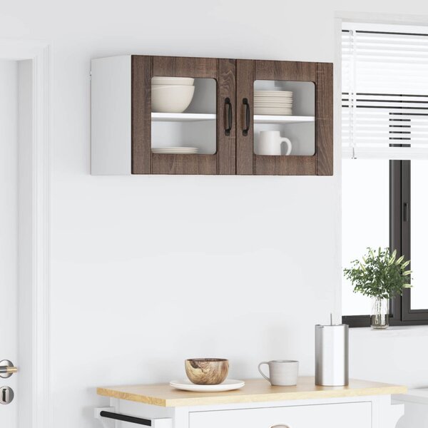 Konyhaszekrény 2 pcs Barna Tölgy 40 x 31 x 40 cm Faanyag