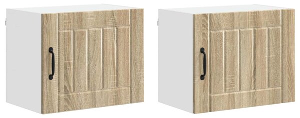Konyhaszekrény 2 pcs Sonoma tölgy 50 x 31 x 40 cm Faanyag