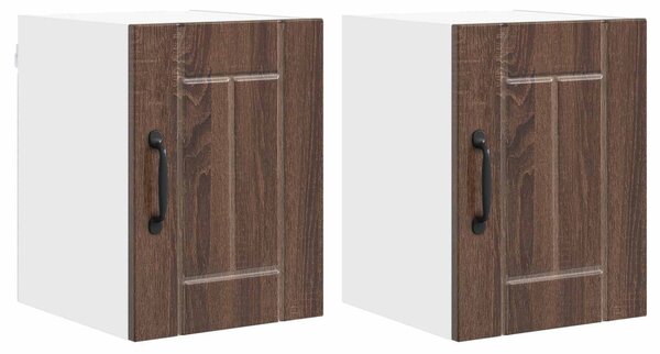 Konyhaszekrény 2 pcs Barna Tölgy 30 x 31 x 40 cm Faanyag