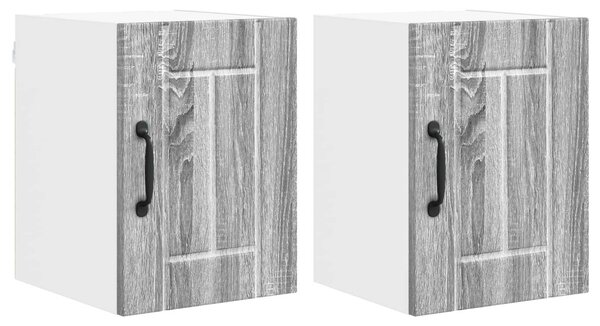 Konyhaszekrény 2 pcs Szürke Sonoma 30 x 31 x 40 cm Faanyag
