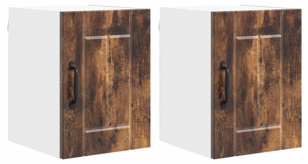 Konyhaszekrény 2 pcs Füstölt tölgy 30 x 31 x 40 cm Faanyag