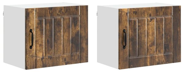 Konyhaszekrény 2 pcs Füstölt tölgy 50 x 31 x 40 cm Faanyag